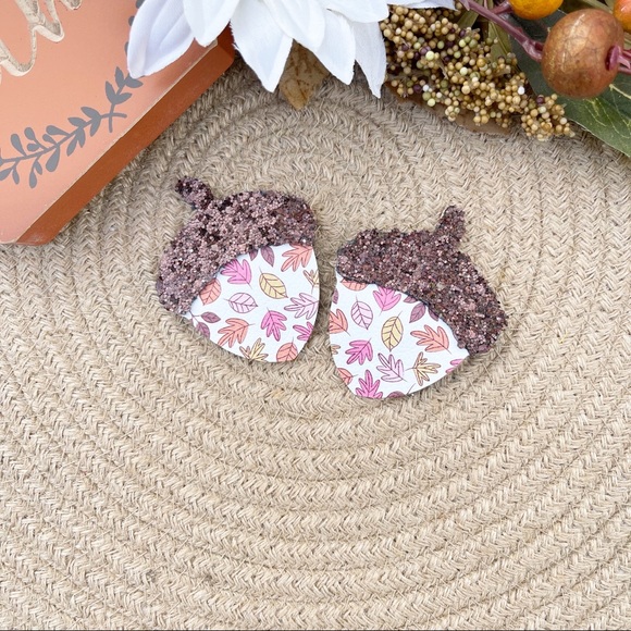 JEWELED ART Handcrafted Other - JEWELED ART Handcrafted | Fall Leaves Acorn Snap Clip | Fall Collection 🍁🍂